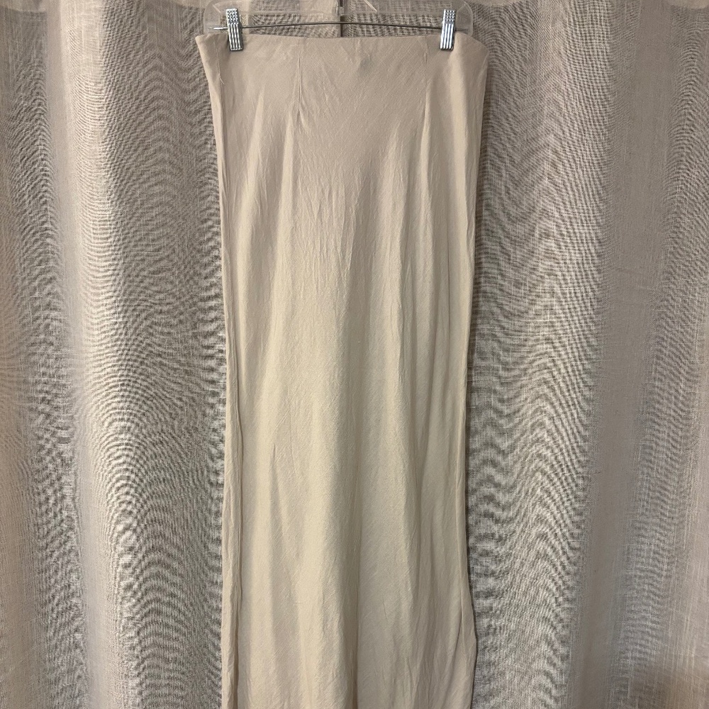 H&M Divided Cream Linen Blend Maxi Skirt M